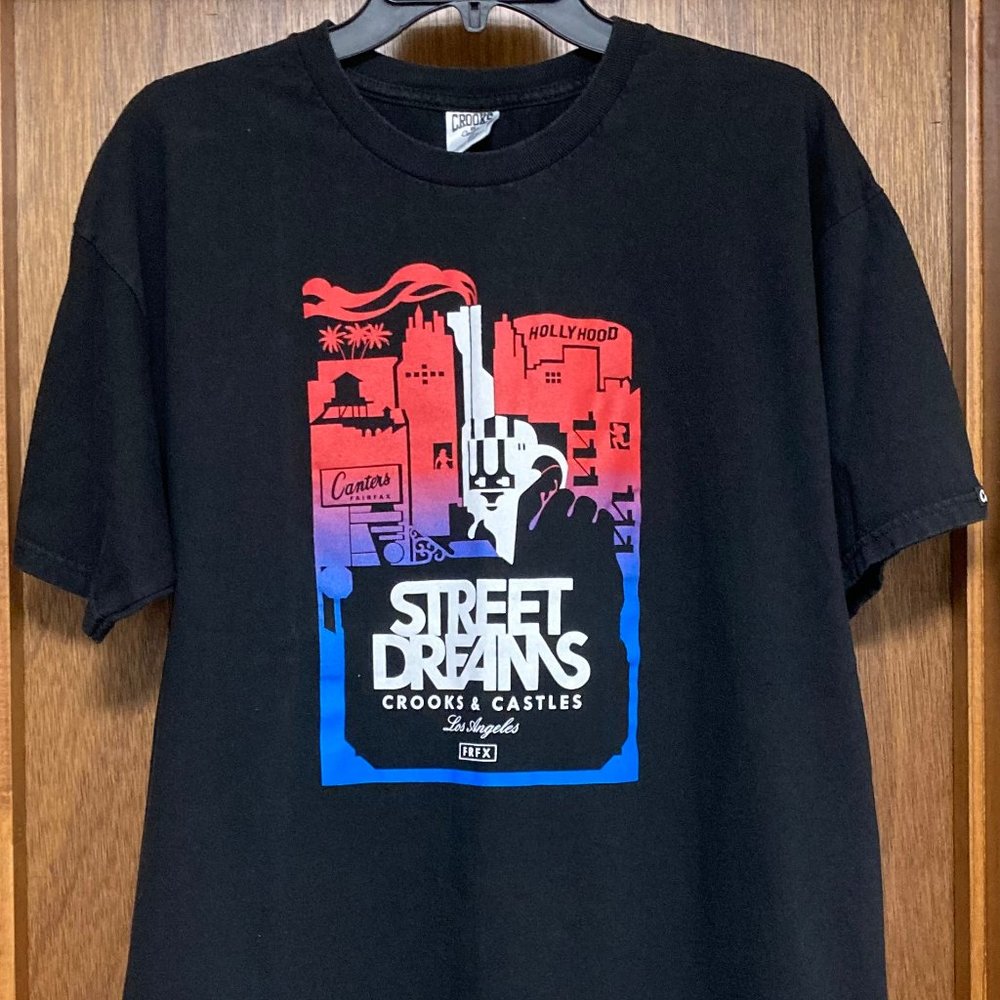 vintage Crooks & Castles Street Dreams shirt (Nas/Scorsese graphic), sz Large
